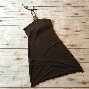 Moda International brown halter dress S